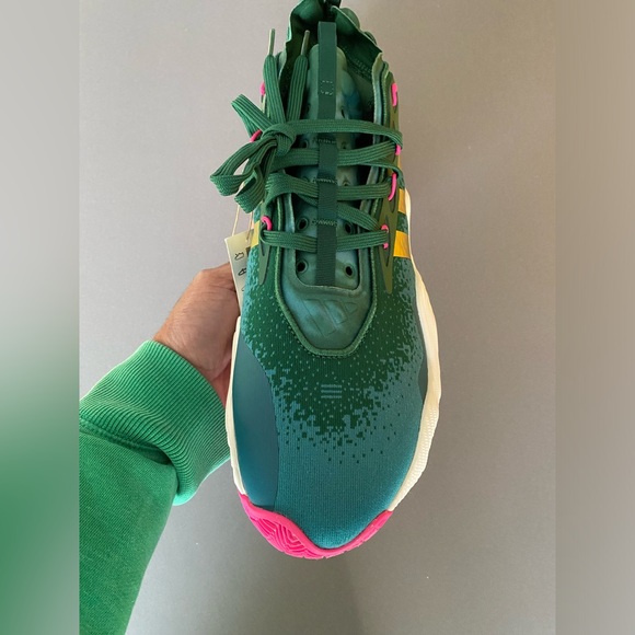 adidas Trae Young 3 Atlanta 1996 Olympics Team Green Men’s Sz 13.5 New No Box - Picture 6 of 8